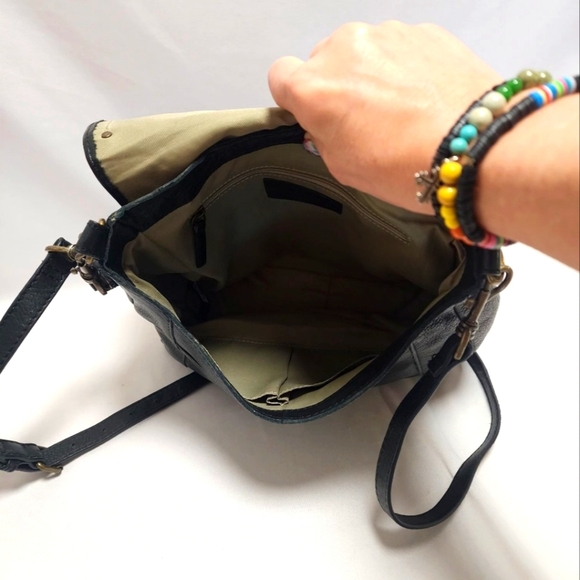 American Leather Company Black Leather Shoulder Bag - Picture 6 of 13